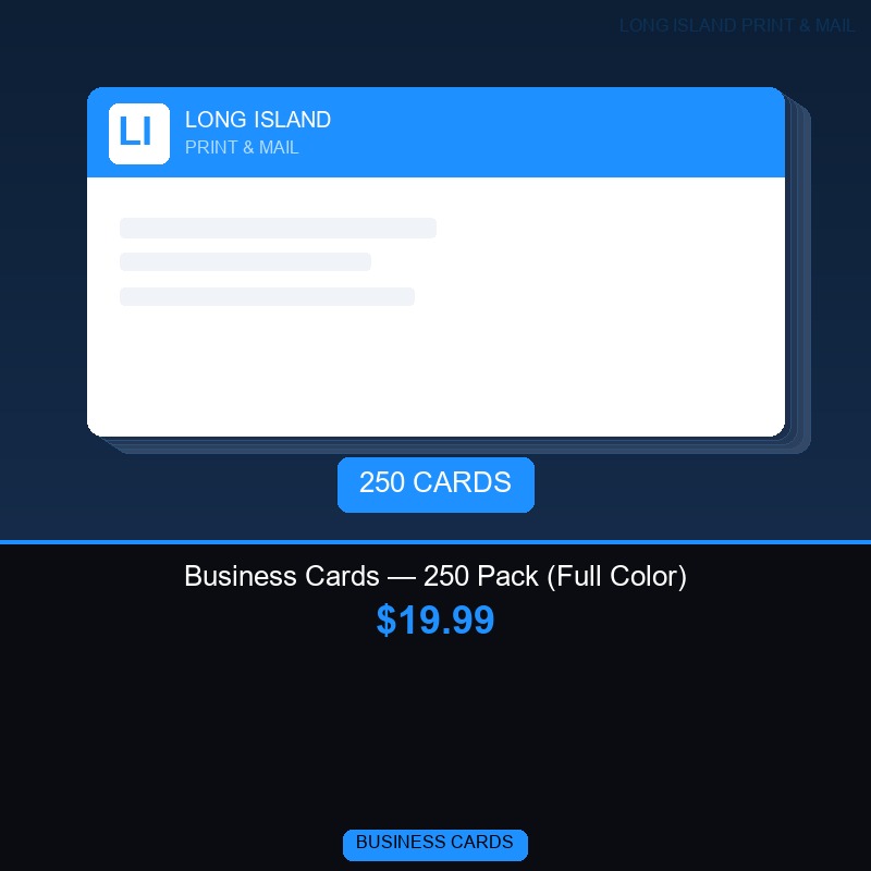Business Cards — 250 Pack (Full Color)