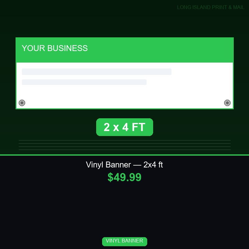 Vinyl Banner — 2x4 ft