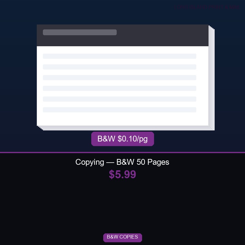 Copying — B&W 50 Pages
