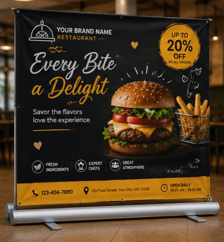 [LIPM-BAN-007] Restaurant Food Banner Alt 1