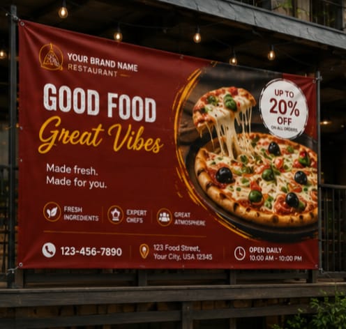 [LIPM-BAN-009] Restaurant Food Banner Alt 3