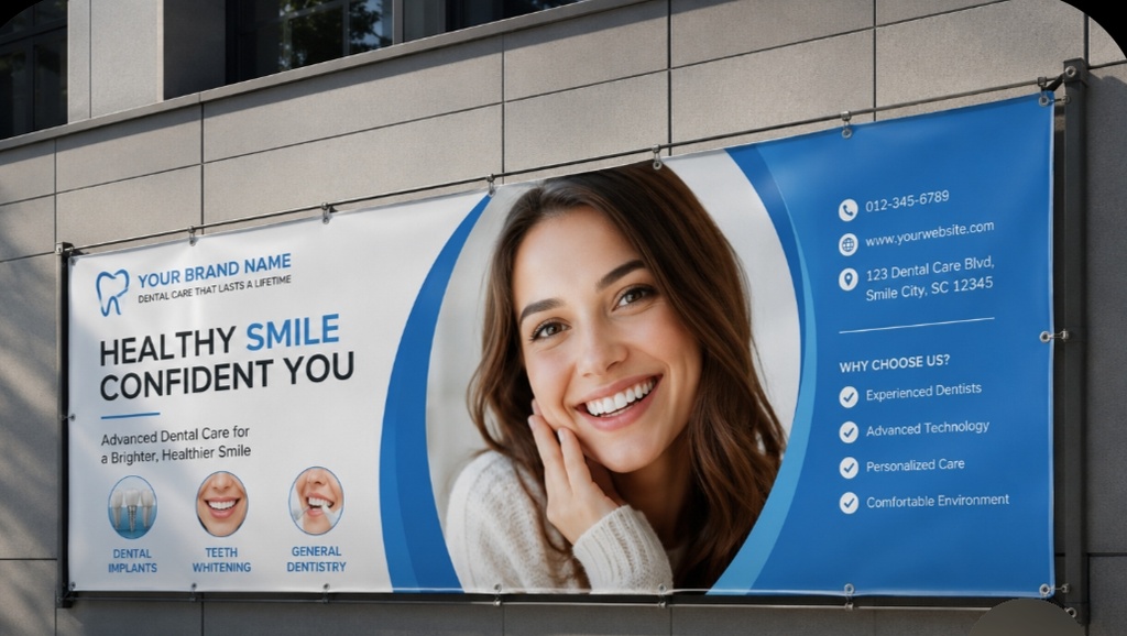 [LIPM-SGN-003] Exterior Dental Clinic Healthy Smile Sign