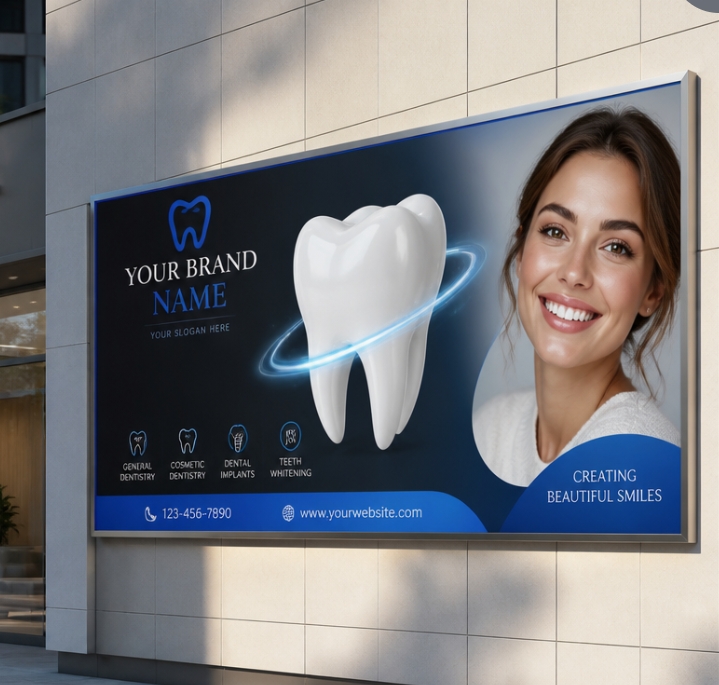 [LIPM-SGN-004] Exterior Dental Clinic Beautiful Smiles Sign