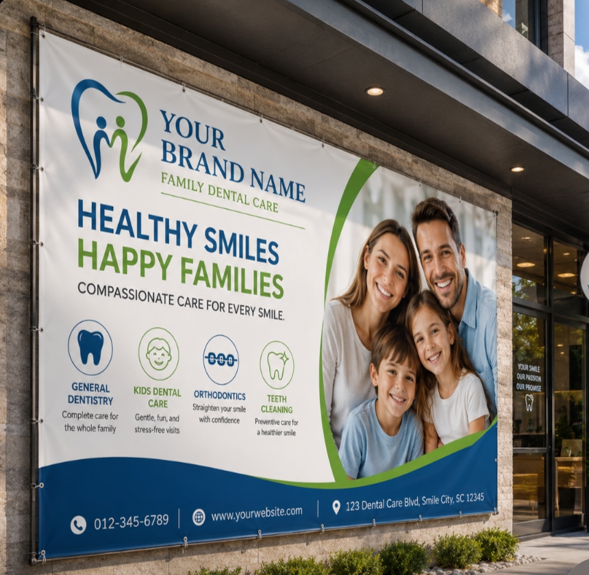 [LIPM-SGN-006] Exterior Dental Clinic Smile Alt 2 Sign