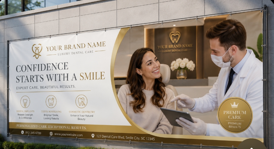 [LIPM-SGN-007] Exterior Dental Clinic Smile Alt 3 Sign